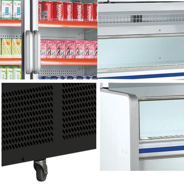 유리제 문, 1600w 상업적인 전시 에너지 효율 냉각기를 가진 조합 냉장고