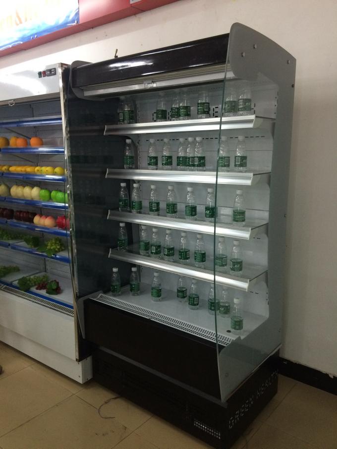 슈퍼마켓 냉각 장비 Multideck 열려있는 냉각장치 곡선 유리