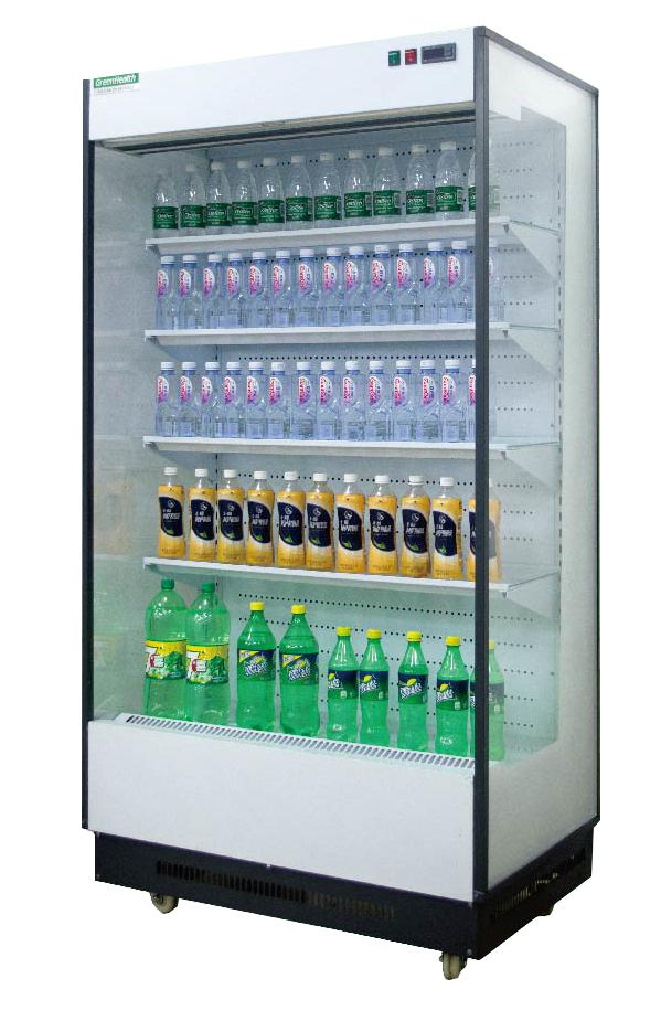 슈퍼마켓 냉각 장비 Multideck 열려있는 냉각장치 곡선 유리