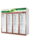 똑바로 선 냉각기 상업적 유리 문 냉동기 냉각 음료 음료 디스플레이