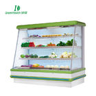 녹색 &amp; 건강 슈퍼마켓에 있는 우유를 위한 강직한 수직 Multideck 열려있는 냉각장치