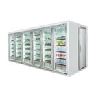 고기와 야채를 위한 전시 선반을 가진 돌풍 냉장고에 있는 냉장된 유리제 문 전시 냉각장치/도보