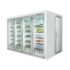 고기와 야채를 위한 전시 선반을 가진 돌풍 냉장고에 있는 냉장된 유리제 문 전시 냉각장치/도보