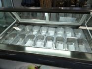 12 칸 회색 이탈리아 젤라토 디스플레이 냉장고 아이스크림 가게