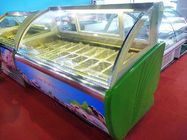 18 쟁반 R404a 상점을 위한 녹색 상업적인 아이스크림 전시 냉장고