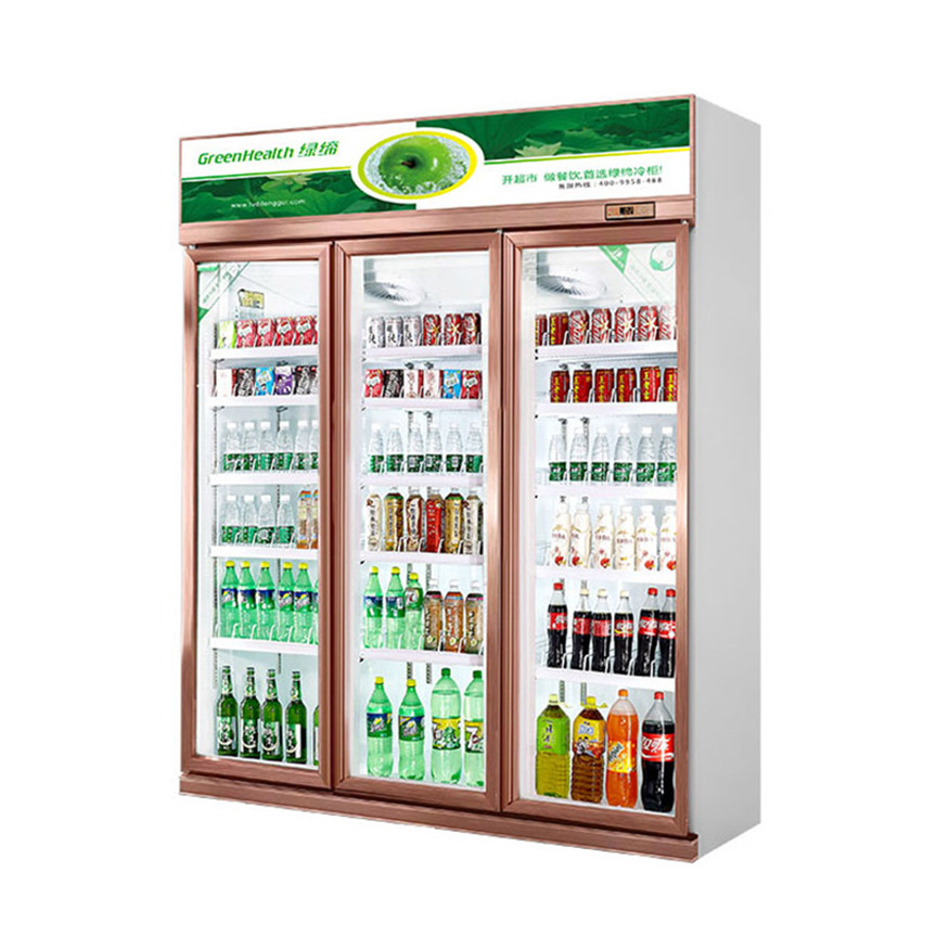 상업적인 음료 냉각기 전시 고품질 유리제 문 냉각 장비