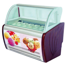 주문을 받아서 만들어진 팬 OEM 빛을 가진 상업적인 이탈리아 아이스크림 전시 냉장고