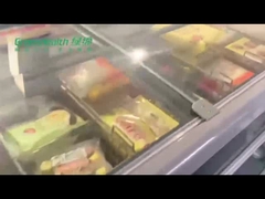 문 모바일 깊은 체스트형 냉동고 단일 온도 아일랜드 디스플레이 냉장고를 미끄러지게 하는 최고 유리