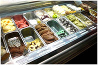 경제적인 아이스크림 국자 전시 냉장고 12 쟁반은을 가진 유리를 단단하게 합니다