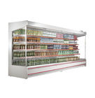 백색/빨강 수직 상태 상점을 위한 큰 수용량을 가진 열려있는 냉각장치 슈퍼마켓 진열장