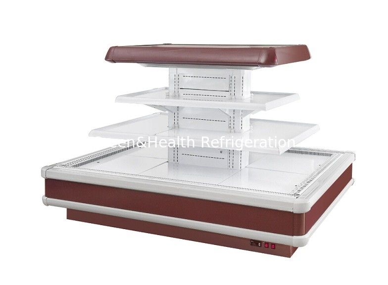 수직 에어 커튼 LED 빛 Multideck 열려있는 냉각장치 구석 유형