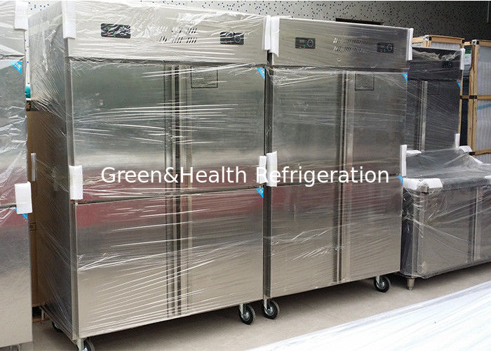 레스토랑 주방용 자동 해동 및 LED 조명 기능이 있는 상업용 스테인리스 스틸 리치인 냉동고