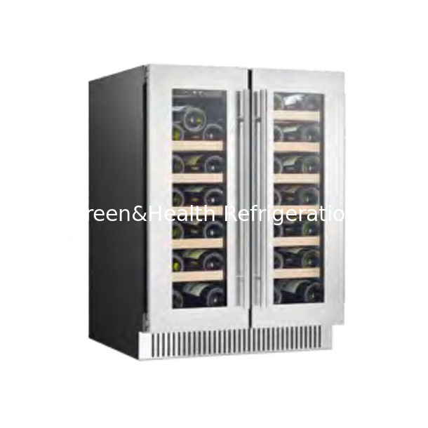 ETL 인증 공간 절약 듀얼존 스테인레스 스틸 냉장고 냉장고 와인 맥주 저장