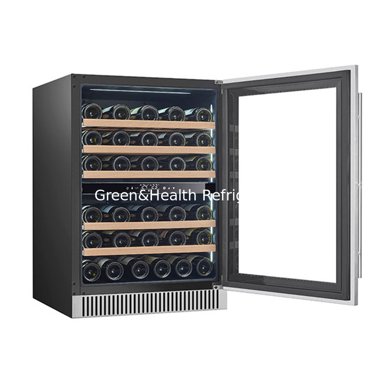 LD-60D R600a 150L 와인을 보관하기 위한 이중 구역 와인 디스플레이 냉장고