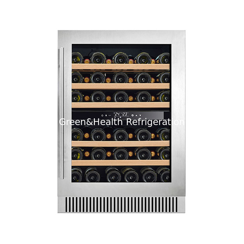 LD-60D R600a 150L 와인을 보관하기 위한 이중 구역 와인 디스플레이 냉장고