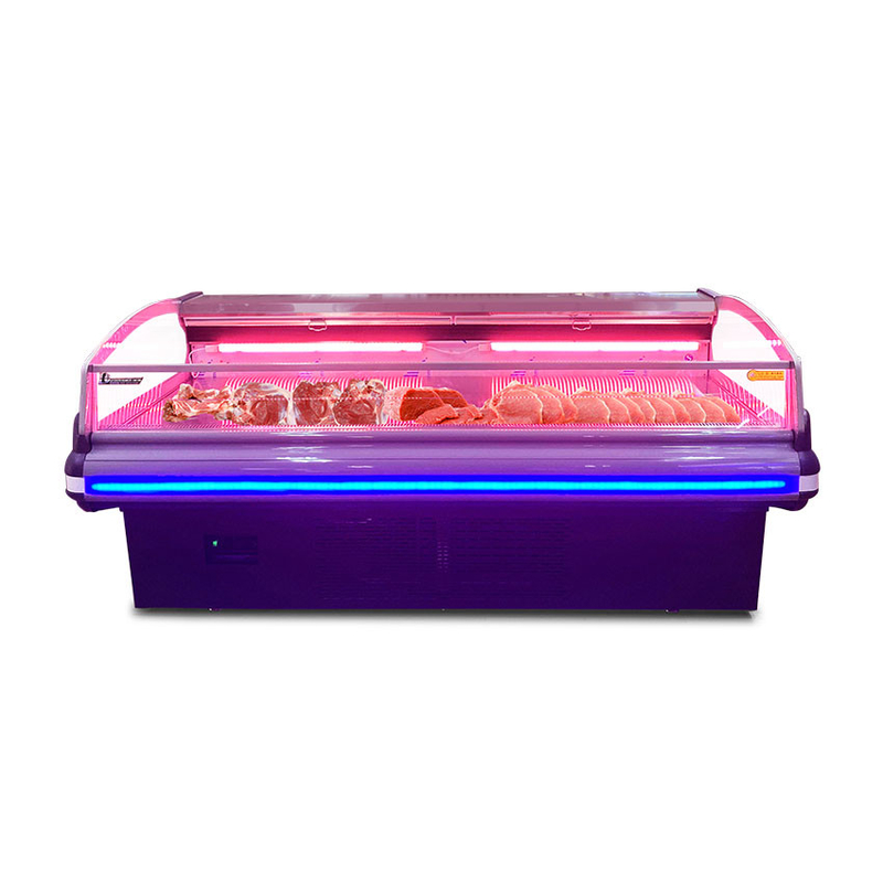 스테인레스 스틸 팬 냉각 고기 디스플레이 냉장고 -2 ~ 8.C LED 라이트