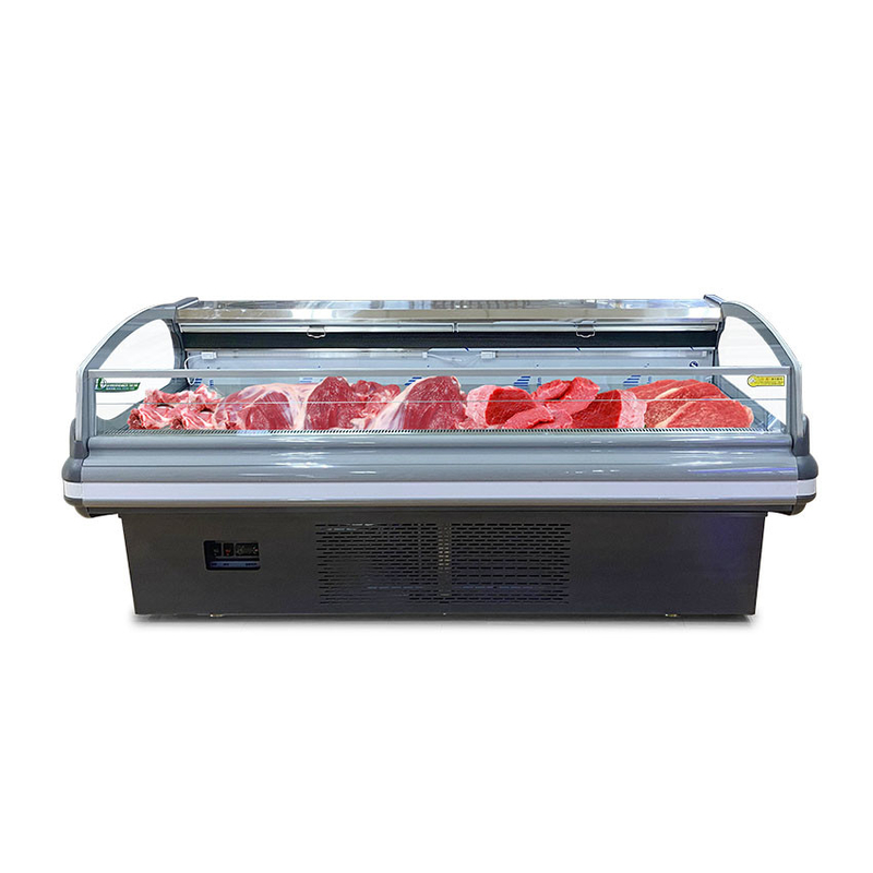 스테인레스 스틸 팬 냉각 고기 디스플레이 냉장고 -2 ~ 8.C LED 라이트