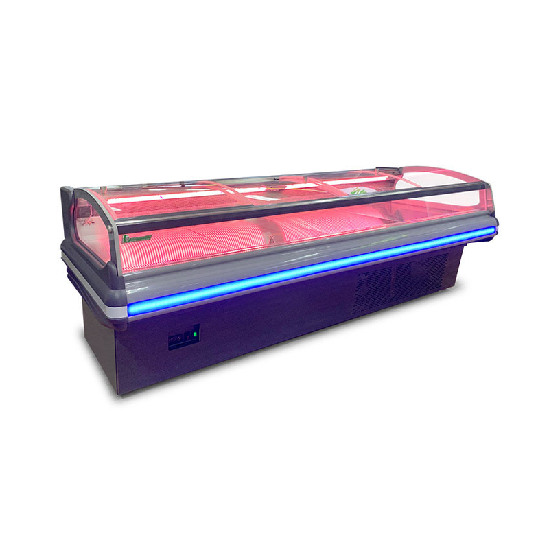 스테인레스 스틸 팬 냉각 고기 디스플레이 냉장고 -2 ~ 8.C LED 라이트