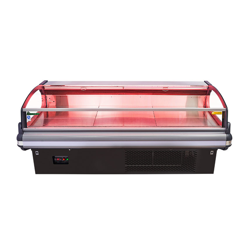 스테인레스 스틸 팬 냉각 고기 디스플레이 냉장고 -2 ~ 8.C LED 라이트