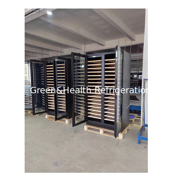 상업용 듀얼 존 온도 와인 냉장고, 너도밤나무 선반 및 316병 용량