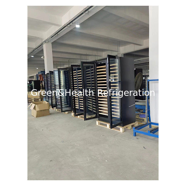 상업용 듀얼 존 온도 와인 냉장고, 너도밤나무 선반 및 316병 용량