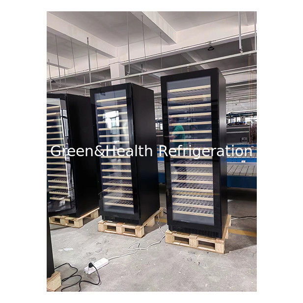 상업용 듀얼 존 온도 와인 냉장고, 너도밤나무 선반 및 316병 용량