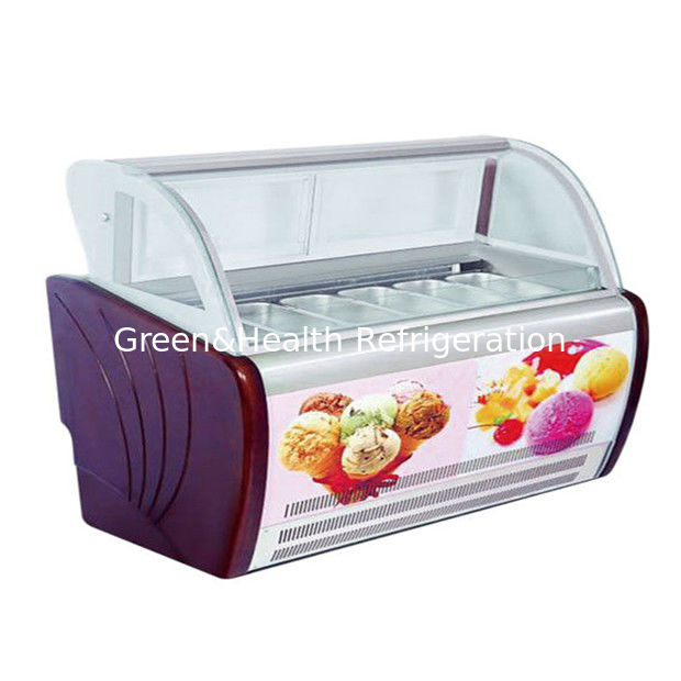 상용 아이스크림 디스플레이 냉장고, 조절 가능한 온도 조절 스틸 캔과 R404a 냉매