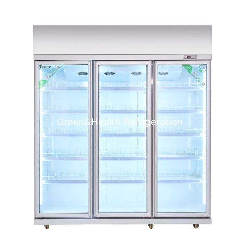 -18 ~ 22℃ 고기 닭/아이스크림을 위한 상업적인 강직한 유리제 문 냉장고