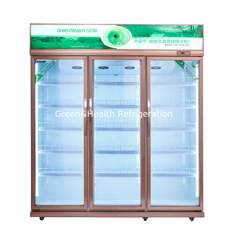 -18 ~ 22℃ 고기 닭/아이스크림을 위한 상업적인 강직한 유리제 문 냉장고