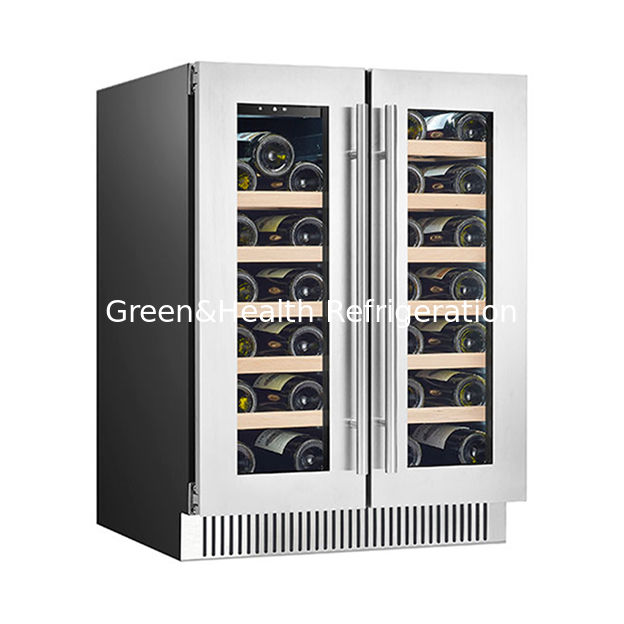 ETL 인증 공장 직판매 68 병 오크 라미네이트 된 적색 와인 냉장고 디스플레이 적색 와인 냉장고
