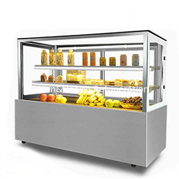 공장 직판 앵글 스테인리스 스틸 유리 재질 케이크 냉장 진열 냉동고