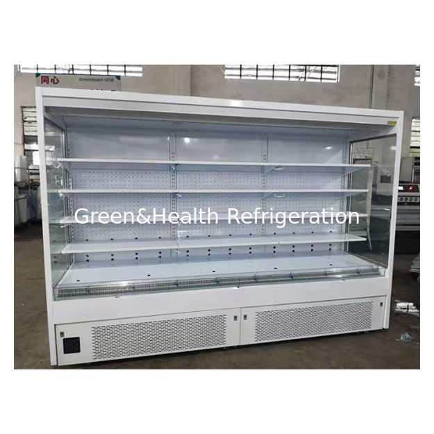 고품질 직각 슈퍼마켓 냉장고 저장 디스플레이 공장 내 냉장고 열기