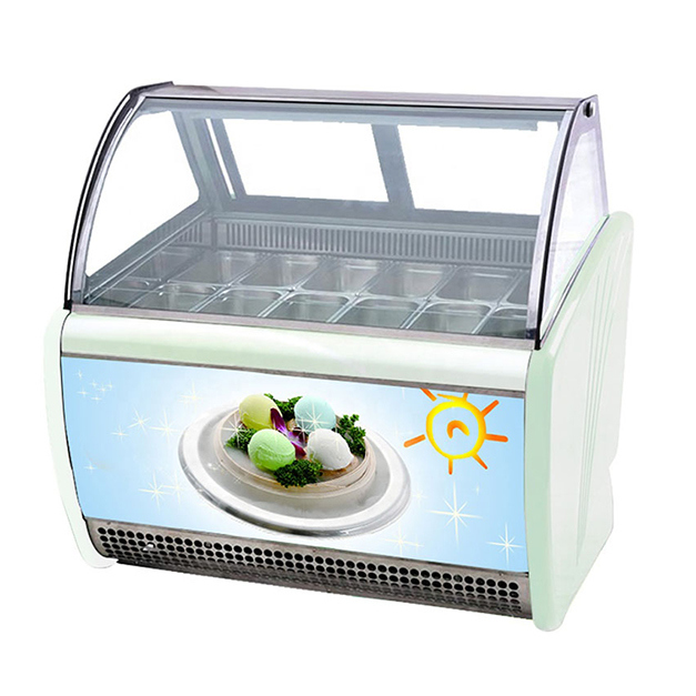 두 줄 14 트레이 큰 용량 아이스크림 저장 냉장고 판매