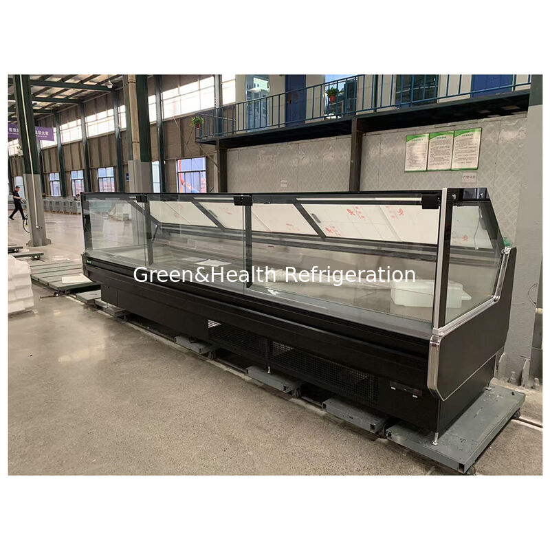슈퍼마켓 정적 냉각 디자인, 증발기 중력식 서비스 카운터, 육류 쇠고기 진열 냉동고