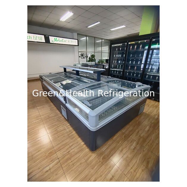 슈퍼마켓/매장 수평형 대형 냉동 식품 보관 진열대 아일랜드 캐비닛 냉장고