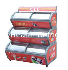 3 Layers freezer Optional Logo Advertising Ice Cream Freezer For shop