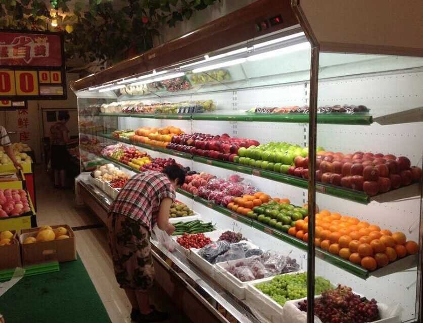 자유로운 서 있는 Multideck 열려있는 냉각장치 슈퍼마켓 진열장, 유리제 정면 냉장고