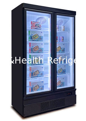 식료품 보존을 위한 검은 색 1 2 3 유리문부착냉동고 슈퍼마켓 냉장고