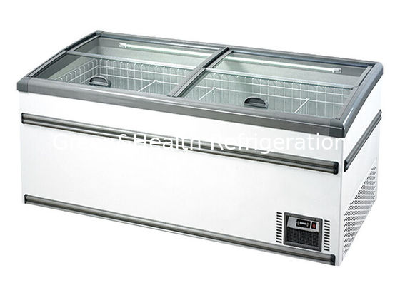 슈퍼마켓을 위한 2.1M 백색 섬 냉장고 정육 계산대 전시 냉장고