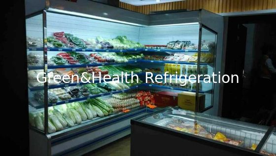 수직 에어 커튼 LED 빛 Multideck 열려있는 냉각장치 구석 유형