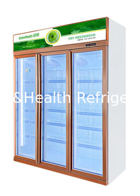 고급 상업적 음료 냉각기 똑바로 선 유리문 디스플레이 냉동고 조정 선반