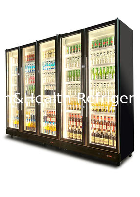 KTV를 위한 셀프 폐점 유리문 검은 똑바로 선 청량음료 냉동기