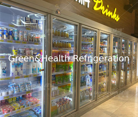 최신 유행 슈퍼마켓 유리문 상업적 주류및음료 냉동기 맥주 냉각기
