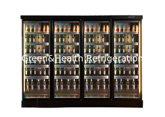 4개의 유리 문 다 갑판 냉장고 낙농장 저장 냉각장치 2-8 도