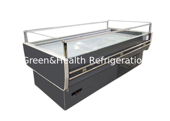 편평 정점 열려있는 슈퍼마켓 섬 냉장고 LED를 가진 상업적인 고기 전시 냉장고