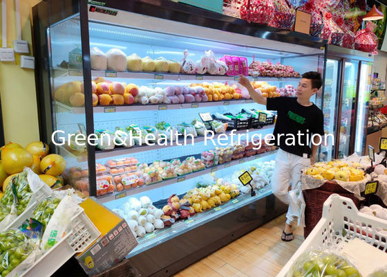 3600W 저소음 광고용 디스플레이 냉장고 멀티데크는 음료 우유 디스플레이 냉동고를 상점에게 열어줍니다