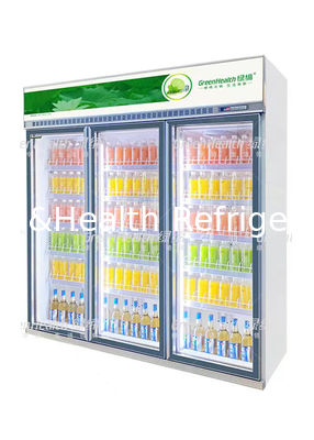 인버터 압축기 1008L과 2 / 3 문 광고용 디스플레이 냉각장치