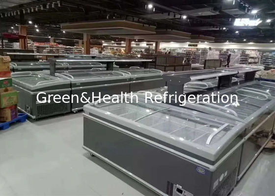 아이스크림을 위한 정적 냉각 섬 체스트형 냉동고 상업 냉동고 장비