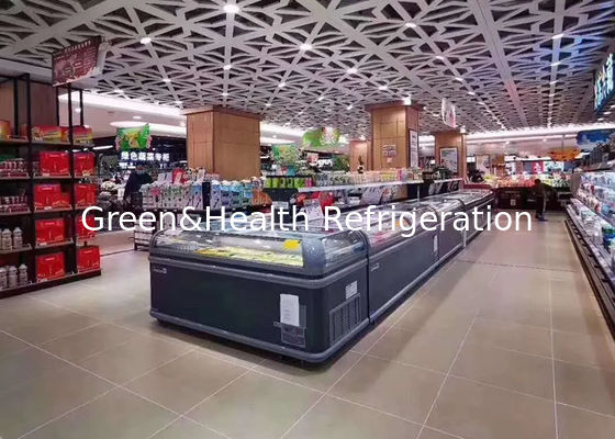 섬 아이스크림 광고용 디스플레이 체스트형 냉동고는 자유로와서 녹입니다