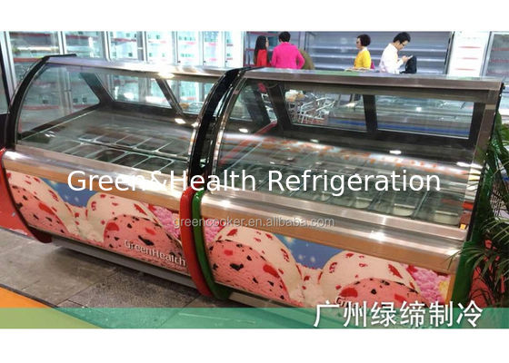 1880W 20 팬 아이스크림 디스플레이 냉장고 얼음 아이스크림 냉동기 자금 진열장